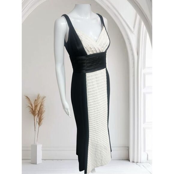Carmen Marc Valvo Black & White Evening Gown - Picture 4 of 9